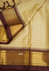 Sico Gadwal checks Beige - Madras Sarees